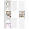 YUNSCEND Mobiletto Bagno Salvaspazio, Armadietto Bagno 2 Ripiani Regolabili | Colonna Bagno da Terra con Doppia Anta, Mobile Colonna Bagno Stretto per Bagno, Cucina, Soggiorno 30x40x170cm EXYYG026W