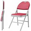 ZECVLENX Sedie Pieghevoli Imbottite in Ecopelle con Struttura metallo Resistente - Schienale Alto, Antiscivolo, Impilabili per Cucina, Ufficio ed Eventi - Rosso, Confezione da 2