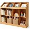 XYCFMDFTZ Libreria in legno con 12 scomparti, con pannello posteriore chiuso | Scaffale a cubo in legno massiccio, 126 x 30 x 91 cm, per ufficio, soggiorno, camera da letto, ufficio, cameretta dei bambini