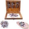 Yuhtech Libreria Anxiety - Mini libreria con 200 minibook, antistress, in legno, per gli amanti dei libri