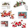 ZEXUPORIUM 3 Pezzi Decorazione Porta Natale, Decorazioni Natalizie, Addobbi Natalizi per Le Decorazioni Natalizie su Porte e Finestre, Natale Decorazioni Casa (Babbo Natale, Alce, Pupazzo di Neve)