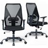 SIHOO M109 Sedia da Ufficio, Salva Spazio, Supporto Lombare Regolabile,Nero | Reclinazione 128°, Braccioli Regolabili in Altezza, Schiuma Tagliata, Leva Unica, Ideale per Ufficio e Lavoro da Casa, 136kg