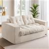MAXYOYO Divano a 2 Posti, Divano da Pavimento, 150 cm, Poltrona Imbottita con Braccioli, Grande Pouf per Camera da Letto e Soggiorno