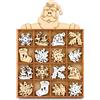 com-four® Set di 48 Decorazioni in Legno per Albero di Natale | ornamenti naturali da appendere