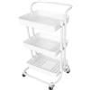 HOUSE COLLECTION CARRELLO PORTA OGGETTI 3 PIANI CON RUOTE BIANCO (DGC3952)