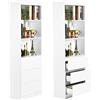 GZTGZMWG Set di 2 Libreria Bianca con 3 Cassetti e 3 Ripiani, Scaffale Salvaspazio Mobile Alto 180CM Porta Libri Credenza Alta per Ufficio/Bagno/Soggiorno/Camera da Letto/Cucina/Bianco/60x32x180CM