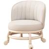 Generico Sgabello Basso con Ruote Seduta Moderna Impermeabile con Schienale | Sedia da pedicure a rotelle per casa, camera da letto, cucina, bagno, ufficio, bar, garage, salone, lavoro,
