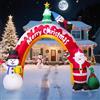 Wothfav 305CM/10FT Arco Gonfiabile di Natale con Pinguino e Luci LED, Decorazione Natalizia per Interni ed Esterni, Decorazione con Pinguino, Addobbo da Giardino e Cortile per Le Feste