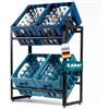 KARAT Kenji - Scaffale per 4 cassette in acciaio, stabile e robusto, per casse d'acqua, per bibite