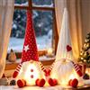 DQQYNAPTIX 2 Unità di Gnomo di Natale Illuminato, Peluche di Gnomo Natalizio Stile Americano Svedese con LED, Figure di Gnomo Fatte a Mano per Decorazione d'Interni, per Casa, Albero, Camino, Mensola o Tavolo(D)