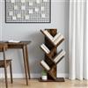 ZQQLVOO Libreria a 4 ripiani, 30 x 18 x 60 cm, in legno | Design ad albero, quattro livelli, dimensioni compatte, versatile, superficie facile da pulire