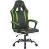 Il Gruppone Passione Casa IlGruppone Sedia Gaming Adulto Professionale Similpelle Reclinabile con Braccioli Ufficio Regolabile in Altezza Pistone Gas Gamer Portata 150 kg - Verde