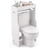 Baroni Home Mobile Salvaspazio Sopra WC, Mobiletto Bagno in Plastic Wood, Organizer da Bagno con Ripiani, Facile da Montare e Pulire, 48x20x90 cm