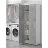 Dmora Cucuta - Armadio Multiuso 2 Ante 3 Ripiani, Portascope: 80x182h cm, Grigio Cemento