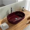 VITRA Lavabo d'appoggio ovale 60x42 cm in ceramica amarena lucido - Cloe