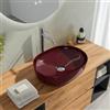VITRA Lavabo d'appoggio slim 49x35 cm in ceramica amarena lucido - Cloe