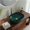 VITRA Lavabo d'appoggio slim 49x35 cm in ceramica verde selva lucido - Cloe