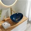 VITRA Lavabo d' appoggio 40x33 cm in ceramica blu abisso lucido - Barj