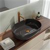 VITRA Lavabo d'appoggio ovale 60x42 cm in ceramica visone lucido - Cloe
