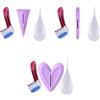 Generic Set da donna per bikini con 3 stencil modellanti, silicone ABS e sicuro per la pelle, modello per rasatura dei peli pubici per pelli sensibili, forme triangolari a forma di cuore e luna