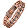 MagEnergy Bracciale magnetico da uomo in rame, regalo ideale da uomo | Braccialetto magnetico in rame da uomo, puro 99,99% fatto a mano, 3800 gauss, magneti al neodimio, regolabile, intrecciati