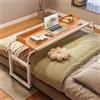 LIJBDDM Tavolino Da Divano Per Pc,Tavolino Sopraletto Regolabile Da 115-210 Cm Con Ruote Generico Tavolino Da Letto Regolabile Scrivania Portatile Con Ruote Rimovibili(Color:Legno)