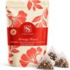 SURIVAE Morning Ritual - Infuso di Rooibos, Tè Verde e Zenzero | Tè Verde Sencha, Rooibos, Zenzero, Arancia e Cannella | Contiene Caffeina Naturale | 25 Piramidi