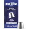 CAFFÈ BORBONE Miscela Magica Palermo - 200 Capsule ALLUMINIO (20 confezioni da 10) - Compatibili con le Macchine ad uso domestico