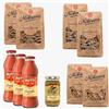 Generico Set Multipack Pasta Integrale la Molisana Farfalle + Penne rigate + Fusilli + Passata di pomodoro Mutti Gr 700 | OMAGGIO patè di olive artigianale