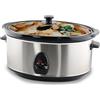 Techwood TMJ-6507 - Pentola lenta in acciaio inox, 6,5 L