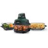 Ninja CRISPi Friggitrice ad aria portatile 4 in 1, 3,8L / 2,3L / 1,4 L, : frigge, arrostisce, mantiene caldo, dora, compatta, 6 porzioni, 3 contenitori in vetro con coperchi, 1700 W, verde, FN103EUGN