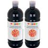 PRIMO brillante primi passi 1000 ml, Nero, Tempera colorata in bottiglia, Colore, 1 l (Confezione da 2), 204BR1000800