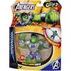 Heroes of Goo Jit Zu Bandai Heroes de Goo JIT Zu - Action Figure di Hulk con Infinity Armour, giocattolo elastico e schiacciabile di Marvel per bambini, motivo: struzzo e allungamento, multicolore, CO42997