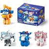 Super Wings Personaggi Trasformabili, Confezione 4 Pack, 2 inch Lucie & Marty & Traver & Golden Girl, Giocattoli per Bambini 3+ Anni, Senza Batterie, Plastica ABS Sicura, Action Figures da Collezione