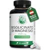 Green Naturals Magnesio Bisglicinato 300 mg al giorno - 240 capsule | Magnesio chelato legato alla glicina · 80 % VNR per dose giornaliera · Senza glutine e lattosio