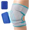 AOOTE Fascia Ghiaccio Gel per Ginocchio,Borsa Ghiaccio Gel Riutilizzabile Caldo Freddo con Borsa del Ghiaccio,Cuscinetti Gel Caldo Freddo,Impacco Terapia Caldo e Freddo per Ginocchio