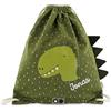 Upstitch Studio Trixie: Zaino e Borraccia per Bambini, Personalizzato con Nome, per l'Asilo e Chitarra, Set Dinosauro, Turnbeutel