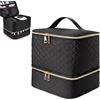 Dexpally Portasmalti Organizer Valigetta per Unghie | Borsa Portatile a Doppio Strato per 30 Flaconi Di Smalto e Accessori Per Unghie