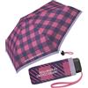 United Colors of Benetton Benetton - Ombrello tascabile Ultra Mini Flat Dots, Checks Pink, 88 cm