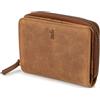 BERLINER BAGS Portafoglio da donna in pelle pieno fiore piccolo Sally | Portafoglio bifold in pelle morbida, adatto a borse e borse a tracolla, 6 slot per schede, 1 finestra d'identità