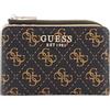 GUESS Laurel SLG Zip Around Wallet Brown Logo