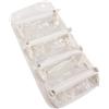 Xiuganpo Porta Trucco Appendibile a Rotolo con 4 Borsellini Rimovibili, | Organizer per articoli toilette viaggio, pelle PU, PVC trasparente, compatibile TSA, pieghevole, per donna