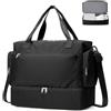 SEAFEW Borsone da Viaggio,Bagaglio a Mano 45x36x20 Easyjet Borsa da Viaggio | Borsa da Cabina Easyjet Borsa Palestra Sportiva Borsa Ospedale Parto con Scomparto per le Scarpe per Uomo e Donna,Nero