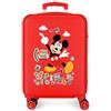 Disney Topolino Fun Times Valigia da Cabina 38x55x20 cm, Rosso, ABS, 35 Litri, 2,5 kg