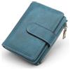 GOUNNU Portafoglio Donna Piccolo Portafogli Pelle PU RFID Blocco Porta Carte di Credito donna Corto Portamonete per donna con 17 Porta Carta (Blu pavone)