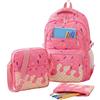 Qupesite Set Zaino Kawaii 3 Pezzi Zaino con Scomparti e Tracolla | Borse Scuola Cartone Animato Per Asilo, Materna, Elementari, Bambini, Studenti, Viaggi, Sport, Vacanza, Casa