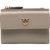 Pinko small compact wallet in grey - grigio, unica