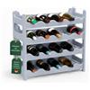 ARTECSIS Cantinetta Portabottiglie in Plastica Modulare 24 Bottiglie, Grigio Cemento