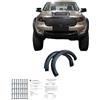 ONEWAY AUTO ACCESSORIES Oneway - Set di dilatatori per parafanghi per Ford Ranger T6/T7/T8 2012-2022 (Jumbo), colore: nero opaco
