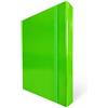 Euro-Cart Cartellina Portadocumenti con Elastico Piatto 1 Pezzo Dorso 5cm Cartellina 3 Lembi Rigida con Elastico in Cartone Plastificato Lucido per Ufficio, Scuola o Studio Made in Italy Verde Lime